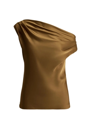 Lauren Ralph Lauren asymmetrical pleated blouse - Gold