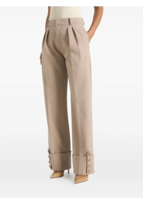 Manière De Voir Darlene turn-up detail tailored twin pleat pants - Neutrals