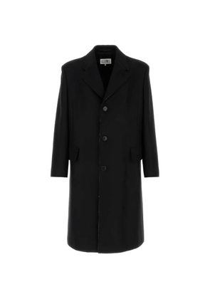 MM6 Maison Margiela single-stitch single-breasted coat - Black