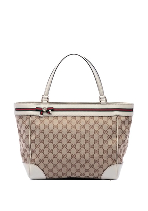 Gucci Pre-Owned 2016-2026 GG Canvas Web Mayfair tote bag - White