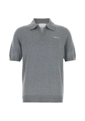 Alexander McQueen logo-embroidered wool T-shirt - Grey