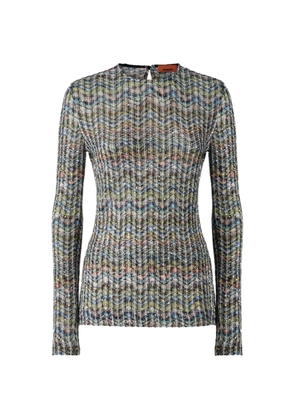 Missoni zigzag-knit sweater - Blue