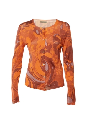 Bottega Veneta Pre-Owned Printed long-sleeve cardigan - Orange