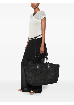 Vivienne Westwood Alana Orb-plaque woven tote bag - Black