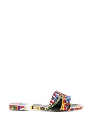 Dolce & Gabbana Carretto-print slides - Red