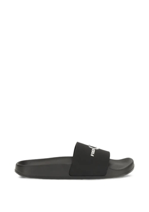 Fred Perry logo-print slides - Black