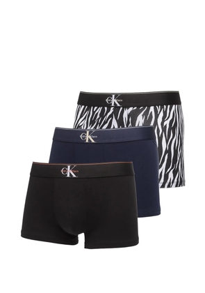 Calvin Klein logo-waistband boxers (set of three) - Black