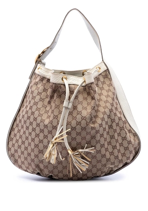 Gucci Pre-Owned 2016-2026 GG Canvas Interlocking Icon Drawstring Hobo shoulder bag - Neutrals
