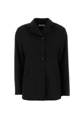 Jil Sander single-breasted felted blazer - Black