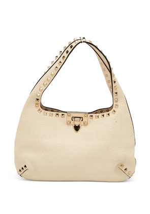 Valentino Garavani Pre-Owned Rockstud flip-lock tote bag - Neutrals