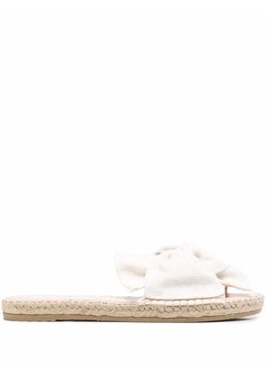 Manebi ruched open-toe espadrilles - White