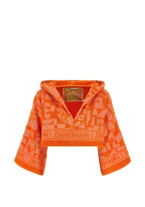 ZIMMERMANN Solstice jacquard-terry hoodie - Orange