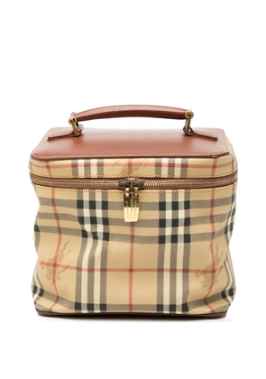 Burberry Pre-Owned 2000-2017 Haymarket Check Coated Canvas vanity bag - Neutrals