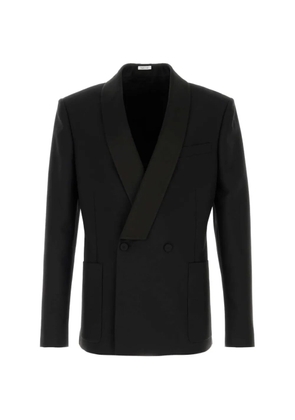 Alexander McQueen double-breasted shawl-lapel blazer - Black