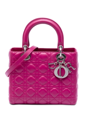 Christian Dior Pre-Owned 2014 Medium Lambskin Cannage Lady Dior satchel - Pink
