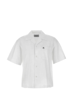 Carhartt WIP embroidered Cuban-collar shirt - White