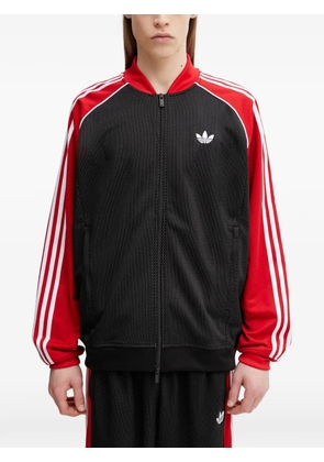 adidas SST logo-stripes zip-up sweatshirt - Black