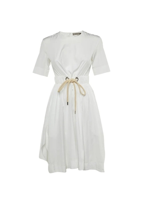 Sportmax Vintage belted handkerchief hem mini dress - White