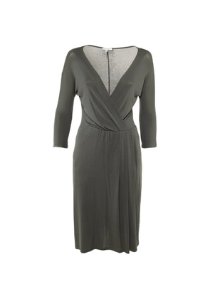 Max Mara wrap-style jersey midi dress - Grey