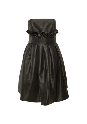 Fendi Pre-Owned faille pleated dress - Black