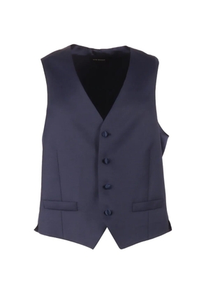 LUIGI BIANCHI MANTOVA virgin-wool waistcoat - Blue
