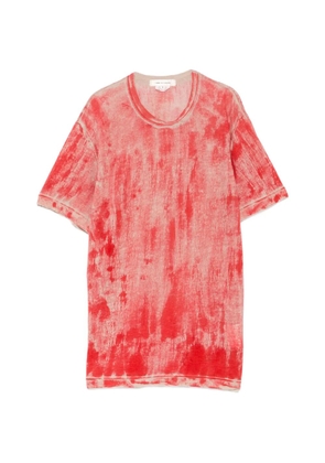 Comme Des Garçons distressed-effect T-shirt - Red