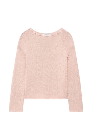 Another Tomorrow draped-knit oversized sweater - Pink