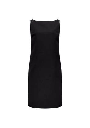 Another Tomorrow boat-neck scoop-back dress - Black