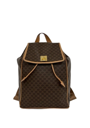Celine Pre-Owned 20th Century Macadam Coated Canvas Drawstring backpack - Brown