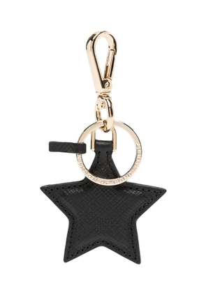 Smythson leather star keyring - Black