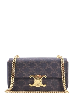 Celine Pre-Owned Triomphe Chain Triomphe Coated Canvas Small shoulder bag - Brown
