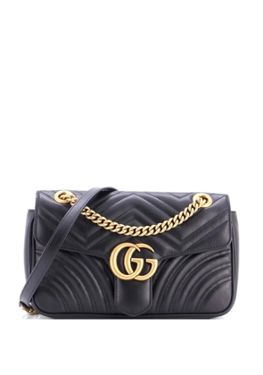Gucci Pre-Owned GG Marmont Flap Bag Matelasse Leather Small crossbody bag - Black