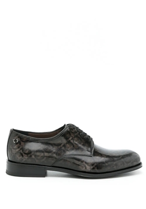 Ferragamo Pershore Gancini-print Derby shoes - Black