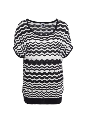 Missoni Pre-Owned monochrome zigzag-knit top - Black