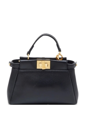 Fendi Pre-Owned micro Peekaboo leather tote bag - Black