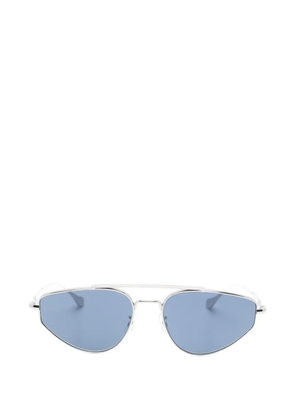 Jil Sander double-bridge geometric-frame sunglasses - Silver