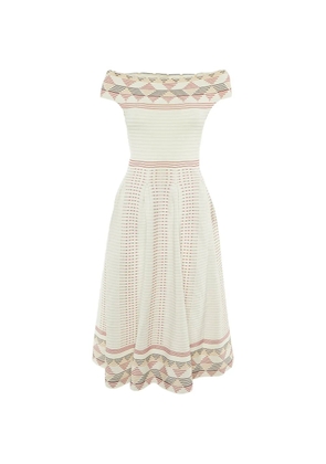 Maje Remord off-shoulder midi dress - Neutrals