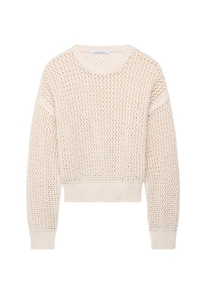 Another Tomorrow open-knit crew-neck sweater - Neutrals