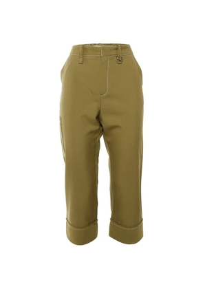 Chloé Pre-Owned cuffed capri trousers - Green