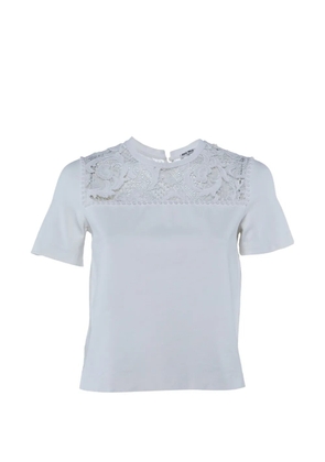 Miu Miu Pre-Owned lace-insert top - White