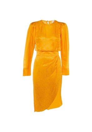 Ronny Kobo asymmetrical jacquard midi dress - Orange