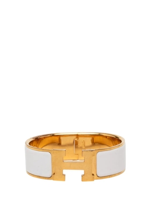 Hermès Pre-Owned 2010-2026 Wide Enamel Clic Clac H Bracelet PM costume bracelet - Gold