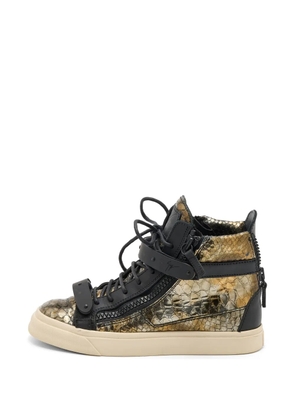 Giuseppe Zanotti Vintage Coby python-embossed sneakers - Gold