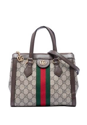 Gucci Pre-Owned 2016-2026 Small GG Supreme Ophidia satchel - Neutrals