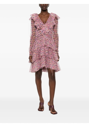 Philosophy Di Lorenzo Serafini floral-print ruffled mini dress - Pink