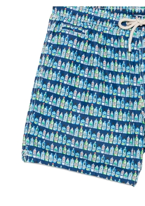 MC2 Saint Barth bottle-print swim shorts - Blue