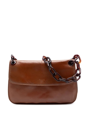 Prada Pre-Owned 2000-2013 Goatskin Madras Swing Chain shoulder bag - Brown