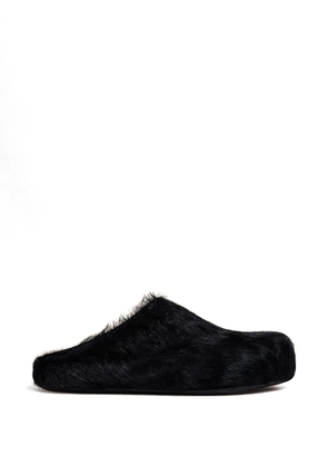 Marni Fussbett calf-hair mules - Black