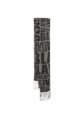 Moschino Pre-Owned Bla Bla fringed scarf - Grey
