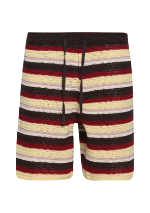 Baziszt Sweden horizontal-stripe shorts - Neutrals